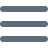 Hamburger menu icon with three horizontal horizontal lines.